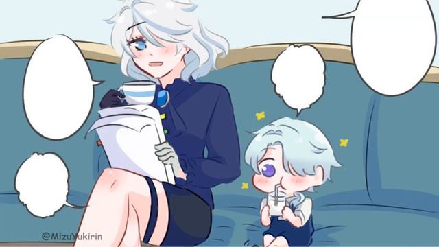 Coffee For Me and Milk For Misha (Genshin Impact Comic Dub) смотреть онлайн