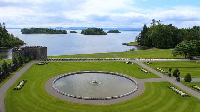 View from Ashford Castle in Ireland, Overlooking the islands of Lough Corrib смотреть онлайн