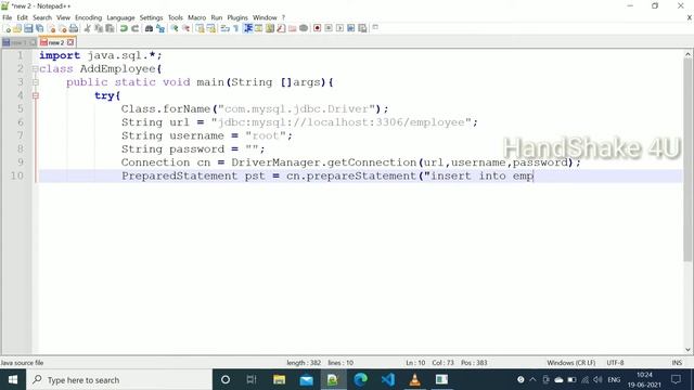 INSERT Data into MySql DataBase Table using #Java смотреть онлайн