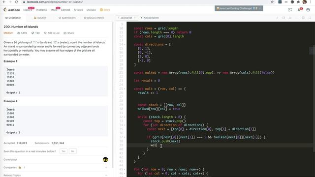 LeetCode 200. Number of Islands | JSer - JavaScript & Algorithm смотреть онлайн