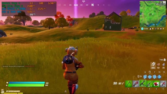 Fortnite @ AMD Ryzen 3 3200G cu Radeon Vega 8 смотреть онлайн