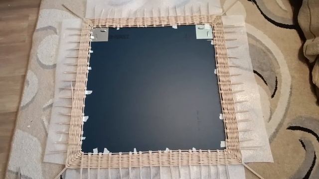 Обзор на плетение рамы для зеркала из бумажной лозы. смотреть онлайн