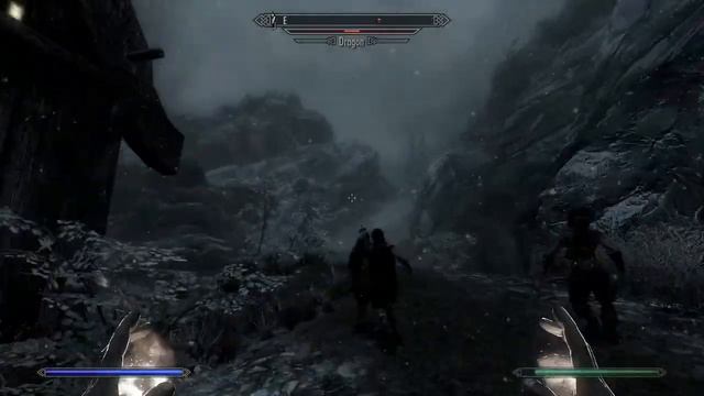 Skyrim - High Elf (pure magic) Killing Ice Dragon #2. смотреть онлайн