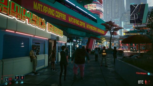 Walking to Delamain HQ Cyperpunk PS5 смотреть онлайн