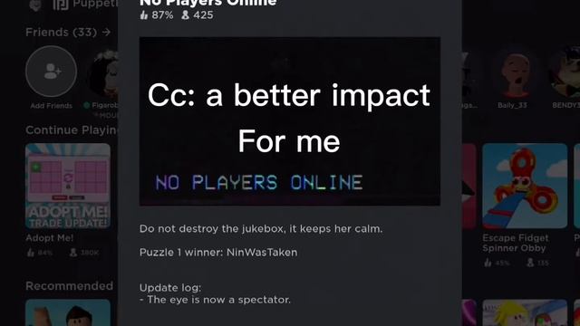 No Players Online on Roblox смотреть онлайн