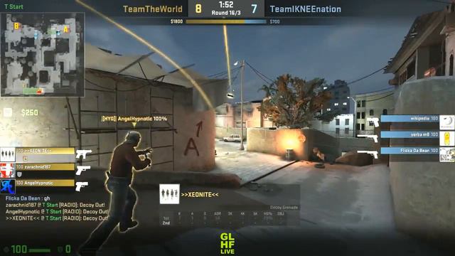 #TeamTheWorld vs #TeamIKNEEnation [Dust 2 Night] | GLHF LIVE смотреть онлайн