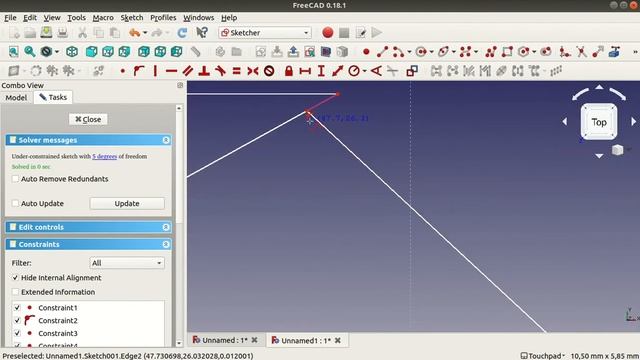 Drawing sketches with common constraints to extrude multiple bodies in FreeCAD смотреть онлайн