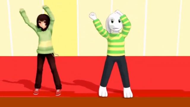 Old time road Chara and Asriel-Mmd смотреть онлайн