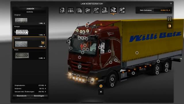 [ETS2 v1.19.1] Mercedes Benz Mega Mod + Tandem Mod смотреть онлайн