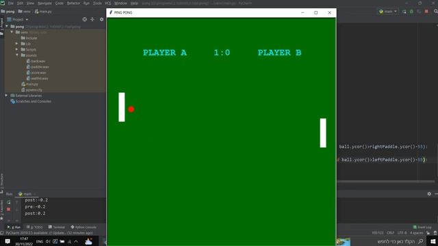 Python ping pong game смотреть онлайн