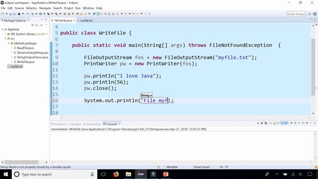 Read and Write a Text File in Java - FileInputStream FileOutputStream - APPFICIAL смотреть онлайн
