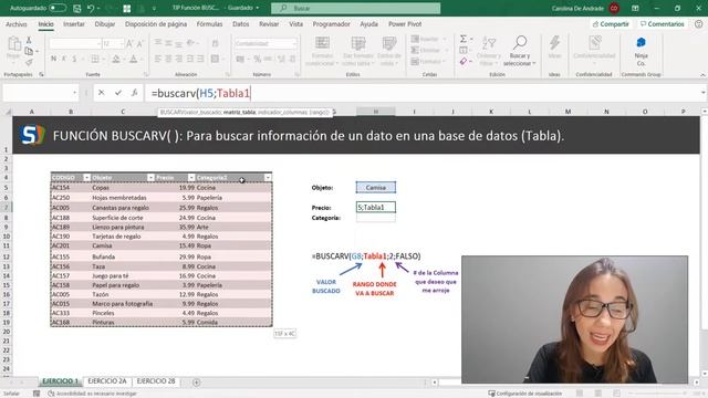 Buscar información en una base de datos en Excel, Función: BUSCARV - SMARTpro Academy смотреть онлайн