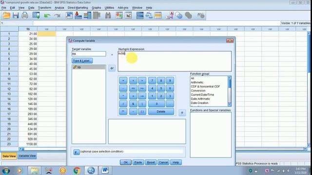 HOW TO CONVERT THE DATA INTO LOG FORM SPSS смотреть онлайн