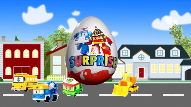 Robocar Poli Colors For Children To Learn With Halloween Surprise Egg 로보카 폴리 Colours For Toddlers