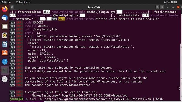 Fix NPM EACCES permission denied errors (recommended fix) Global Package install смотреть онлайн