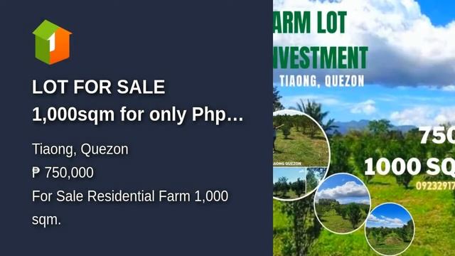 LOT FOR SALE 1,000sqm for only Php 750K With FRUIT BEARING TREES смотреть онлайн