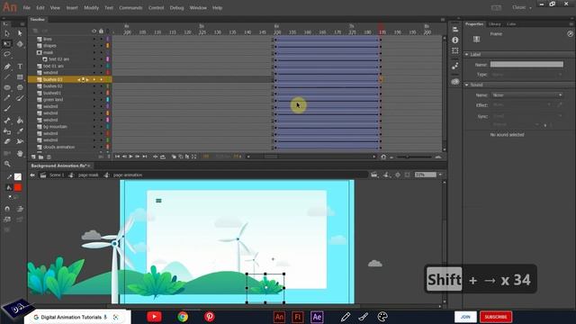 Vector Background Animation (Part-02) | Adobe Animate CC Tutorial | Multi Layers Animation смотреть онлайн