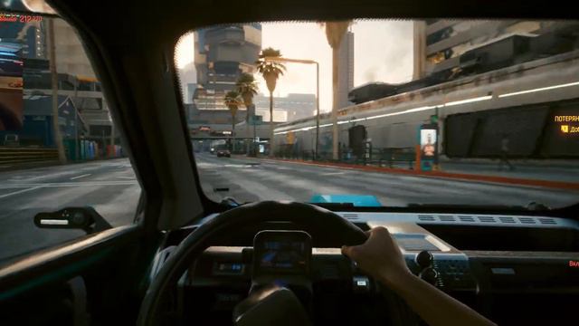 Cyberpunk 2077 на руле. | Moza R5 + TrackIR | смотреть онлайн