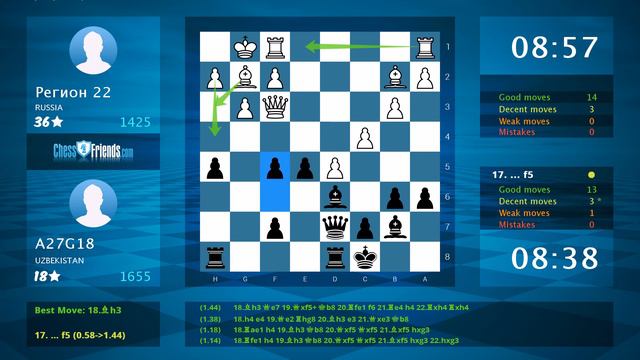 Chess Game Analysis: Регион 22 - A27G18 : 0-1 (By ChessFriends.com) смотреть онлайн