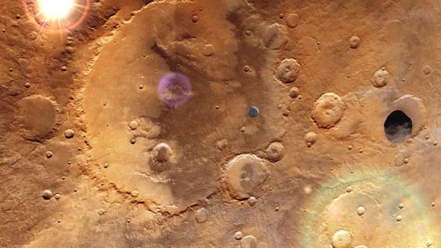 Flying over Mars.Пролетая над Марсом! Фантастические виды планеты Марс смотреть онлайн