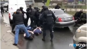 Жесткое задержание в Москве чеченцев