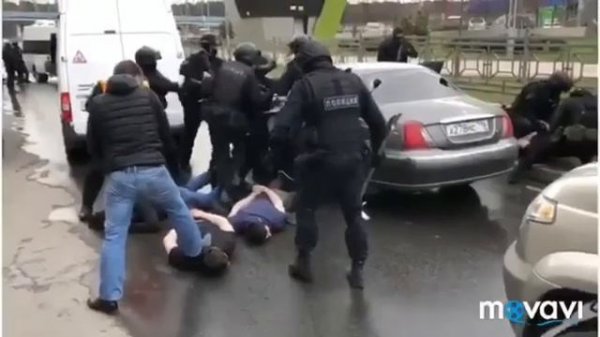 Жесткое задержание в Москве чеченцев