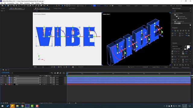 3D Text Animation in After Effects Tutorials смотреть онлайн