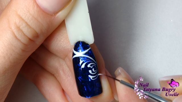 Дизайн Ногтей Вензеля Гель лаком / Стружка на ногтях / Татьяна Бугрий смотреть онлайн