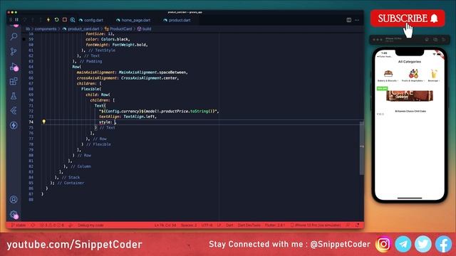 Grocery App - Flutter & NodeJS - Home Products - EP04 смотреть онлайн