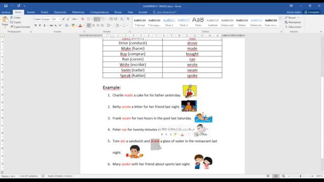 5 ° Grado "A-B" - Simple Past Tense - VanguardSchools смотреть онлайн