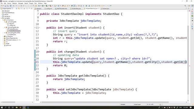 Update Operation using Spring Jdbc | Spring Jdbc Tutorial смотреть онлайн