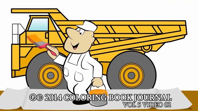 Trucks for kids. Mining Truck. Coloring book смотреть онлайн
