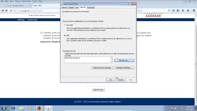 Csc special ::Solving Application Blocked By Java Security for fingerprint scanning devices смотреть онлайн