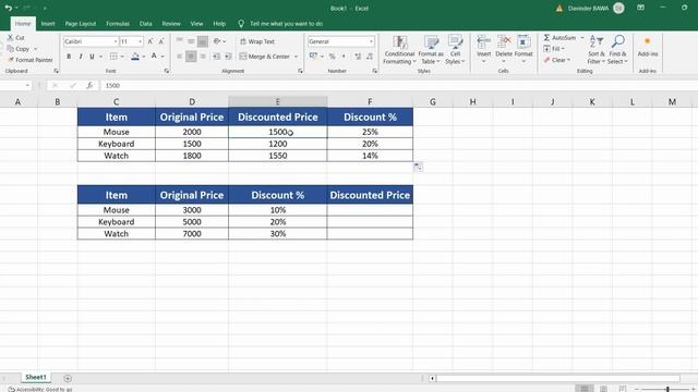 How to Calculate Discount Percentage and price in Excel #excel #discountprice #percentageformula смотреть онлайн