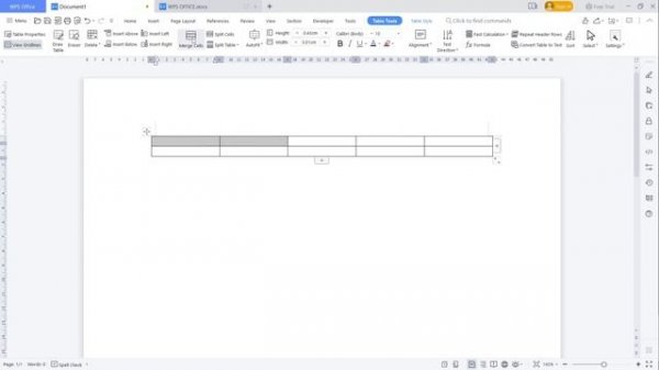 WPS Office Word How To Merge Cells