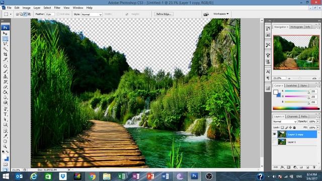 Adobe Photoshop CS3 Tutorial #3: How To Change an Image Background смотреть онлайн