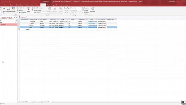 Access 2019 Guided Project 1-2 смотреть онлайн