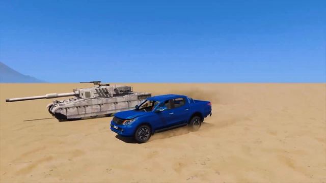 Spiderman With Pickup Cars vs Desert Tank - Superheroes GTA 5 Mods смотреть онлайн