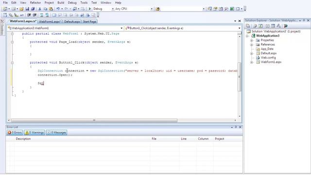 C Sharp C# ASP.net tutorial 2 (Inserting Data into a SQL database смотреть онлайн