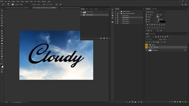How to Create Realistic Cloud on Text and Logo in Photoshop смотреть онлайн