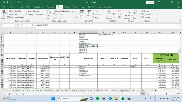 Part 3 Kertas Kerja Excel BMD Transaksi Barang Keluar смотреть онлайн