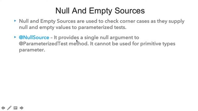 Sources of Arguments - @NullSource, @EmptySource and @NullEmptySource in JUnit 5 смотреть онлайн