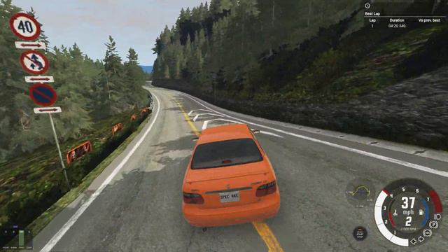 BeamNG.drive - Tsubaki Line Downhill Touge【Blind Run】 смотреть онлайн