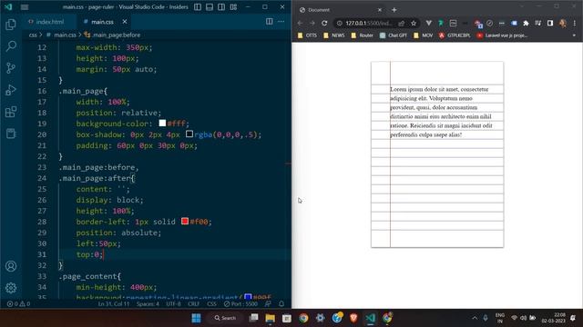 Create a Notebook Page using CSS and HTML - Code Challenge смотреть онлайн