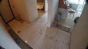 █ Укладка плитки на пол Т- образный Коридор и Кухня / От куда НАЧИНАТЬ ?