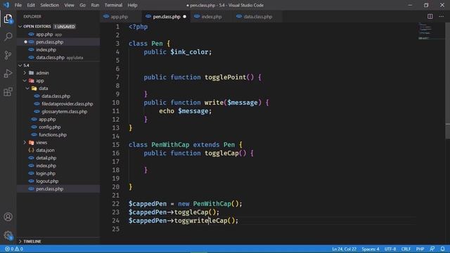 5.4 PHP Fundamentals - Inheritance смотреть онлайн