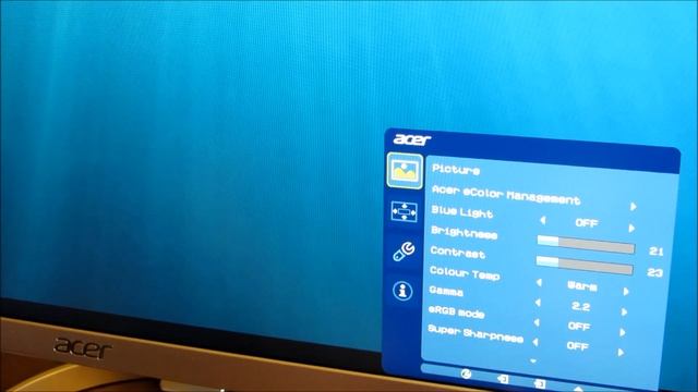 Acer H277HU 27" Monitor | Complete Menu Options OSD смотреть онлайн