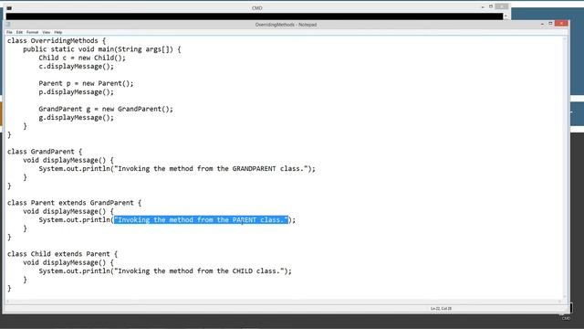 Learn Java Programming - Inheritance: Overriding Methods Tutorial смотреть онлайн