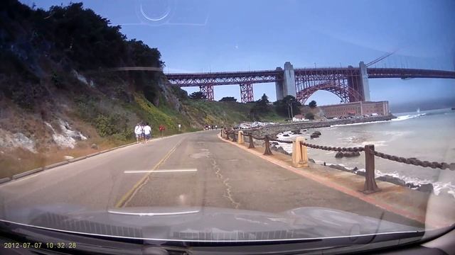 Joggers At Golden Gate Bridge