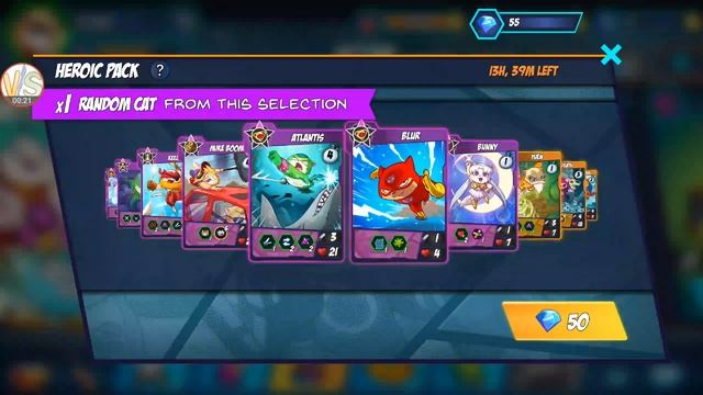 HEROIC PACK Opening Epic Atlantis Obtained TAP CATS EPIC CARD BATTLE смотреть онлайн